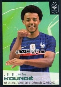 Sticker Jules Kounde - Au plus près des Bleus 2022 n. 57 - Panini