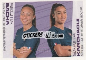 Sticker Selma Bacha / Sakina Karchaoui - Au plus près des Bleus 2022 n. 75 - Panini