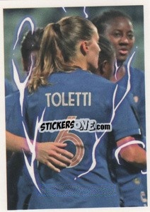 Sticker Esultanza Toletti - Au plus près des Bleus 2022 n. 80 - Panini