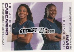 Sticker Delphine Cascarino / Kadidatoli Diani - Au plus près des Bleus 2022 n. 82 - Panini