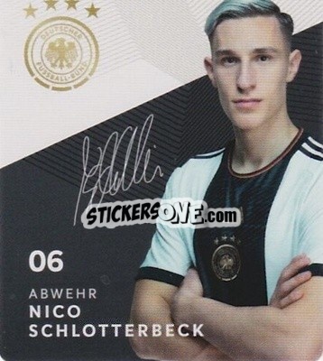 Sticker Nico Schlotterbeck - DFB-Sammelalbum 2022 n. 6 - REWE