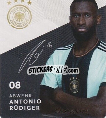 Sticker Antonio Rüdiger - DFB-Sammelalbum 2022 n. 8 - REWE