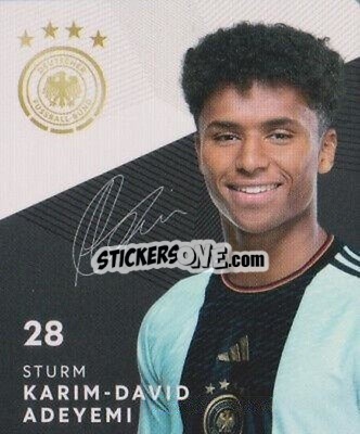 Sticker Karim-David Adeyemi - DFB-Sammelalbum 2022 n. 28 - REWE