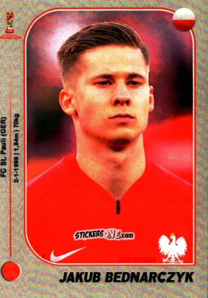 Sticker Jakub Bednarczyk - World Cup U-20 Poland 2019 n. 20 - Gloria Editions