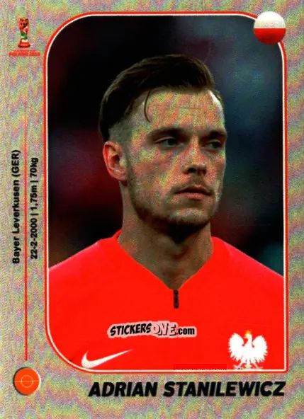 Sticker Adrian Stanilewicz - World Cup U-20 Poland 2019 n. 25 - Gloria Editions
