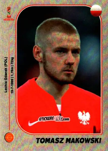 Sticker Tomasz Makowski - World Cup U-20 Poland 2019 n. 28 - Gloria Editions