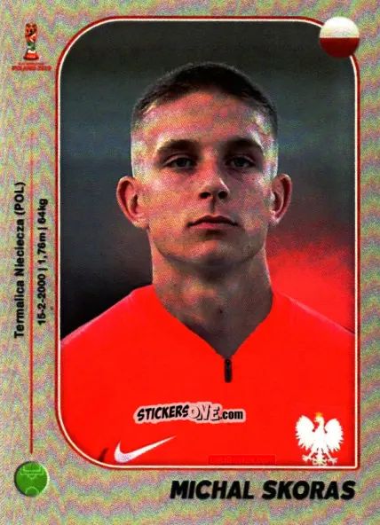 Sticker Michał Skóraś - World Cup U-20 Poland 2019 n. 32 - Gloria Editions