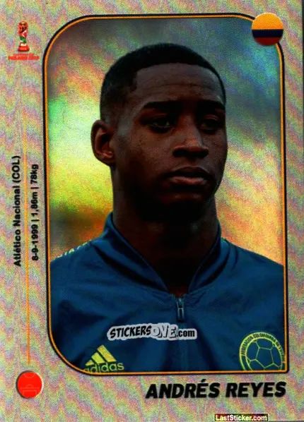 Sticker Andrés Reyes - World Cup U-20 Poland 2019 n. 39 - Gloria Editions