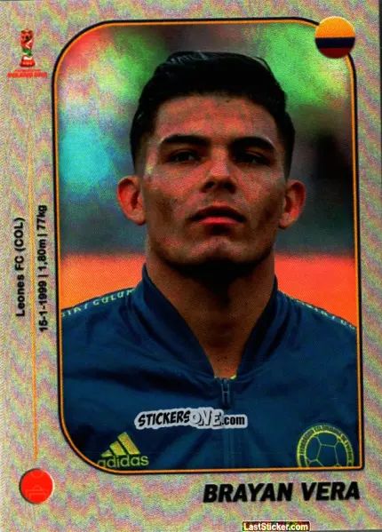Sticker Brayan Vera - World Cup U-20 Poland 2019 n. 42 - Gloria Editions