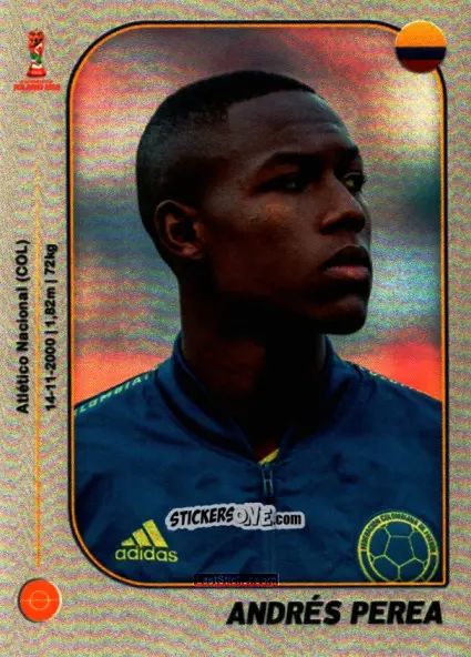 Sticker Andrés Perea - World Cup U-20 Poland 2019 n. 45 - Gloria Editions