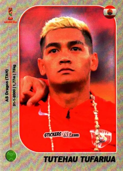 Sticker Tutehau Tufariua - World Cup U-20 Poland 2019 n. 72 - Gloria Editions