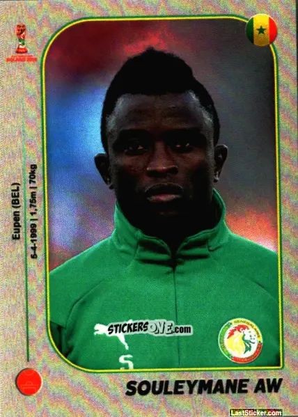 Sticker Souleymane Aw - World Cup U-20 Poland 2019 n. 80 - Gloria Editions