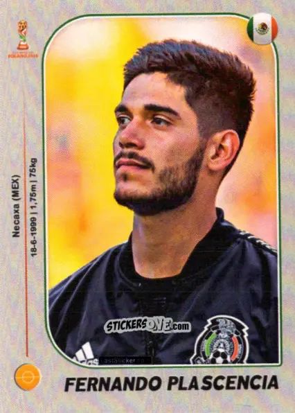 Sticker Fernando Plascencia - World Cup U-20 Poland 2019 n. 102 - Gloria Editions