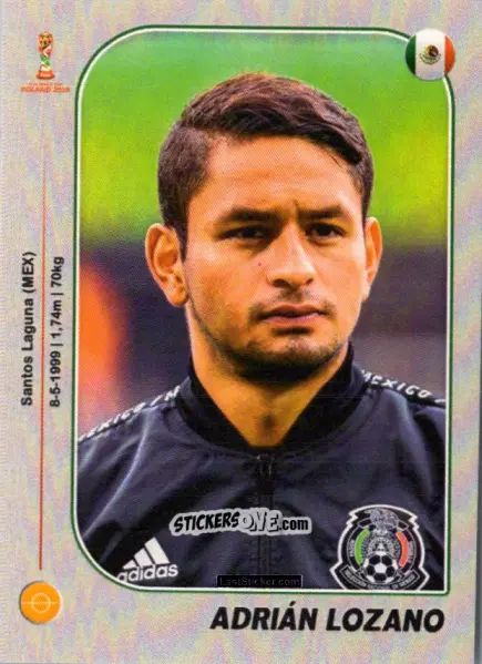 Cromo Adrián Lozano - World Cup U-20 Poland 2019 n. 105 - Gloria Editions