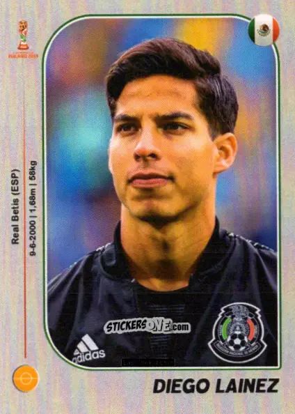 Sticker Diego Lainez - World Cup U-20 Poland 2019 n. 106 - Gloria Editions