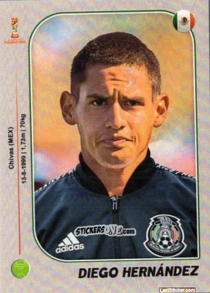 Sticker Diego Hernández - World Cup U-20 Poland 2019 n. 108 - Gloria Editions