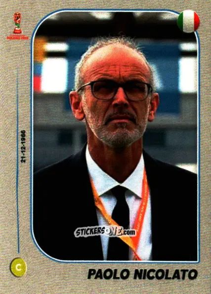 Sticker Coach: Paolo Nicolato - World Cup U-20 Poland 2019 n. 112 - Gloria Editions