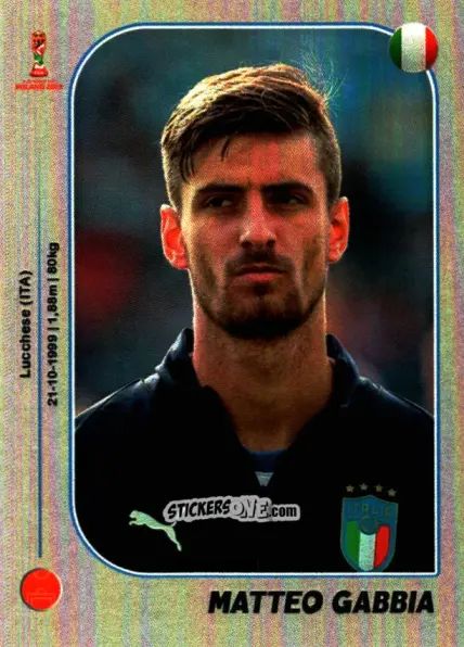 Sticker Matteo Gabbia - World Cup U-20 Poland 2019 n. 116 - Gloria Editions
