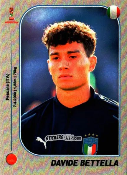 Sticker Davide Bettella - World Cup U-20 Poland 2019 n. 117 - Gloria Editions