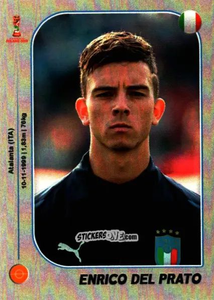 Sticker Enrico Del Prato - World Cup U-20 Poland 2019 n. 121 - Gloria Editions