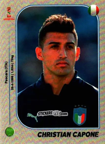 Sticker Christian Capone - World Cup U-20 Poland 2019 n. 126 - Gloria Editions