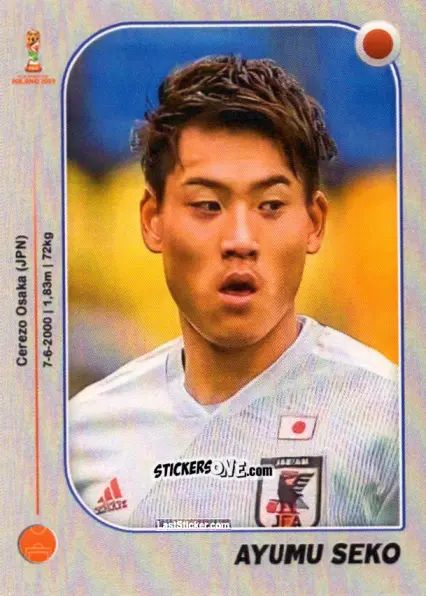 Sticker Ayumu Seko - World Cup U-20 Poland 2019 n. 134 - Gloria Editions