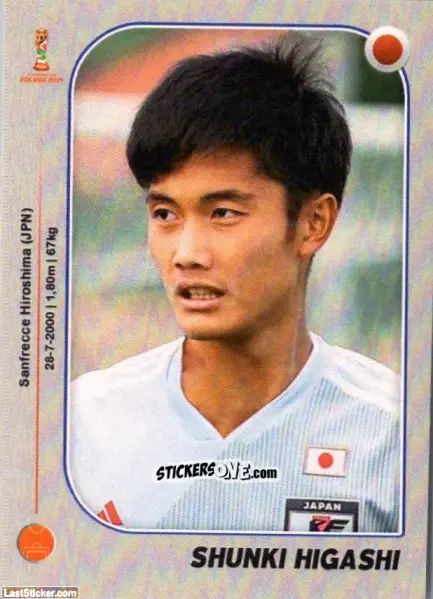 Sticker Shunki Higashi - World Cup U-20 Poland 2019 n. 136 - Gloria Editions