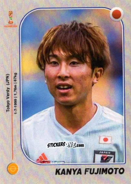 Sticker Kanya Fujimoto - World Cup U-20 Poland 2019 n. 139 - Gloria Editions