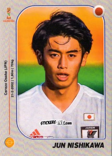 Sticker Jun Nishikawa - World Cup U-20 Poland 2019 n. 144 - Gloria Editions