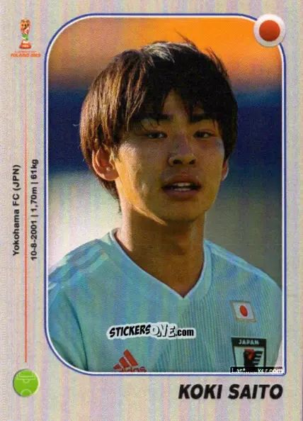 Sticker Koki Saito - World Cup U-20 Poland 2019 n. 146 - Gloria Editions