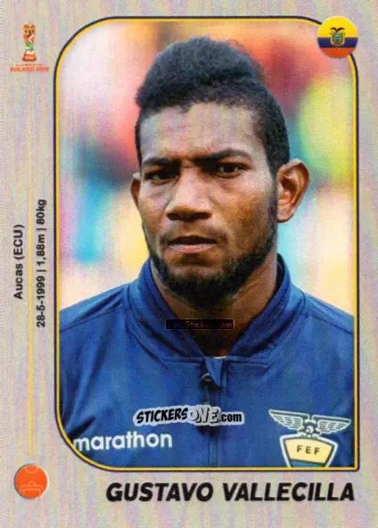 Sticker Gustavo Vallecilla - World Cup U-20 Poland 2019 n. 155 - Gloria Editions