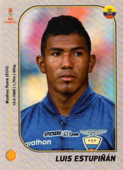 Figurina Luis Estupiñán - World Cup U-20 Poland 2019 n. 162 - Gloria Editions