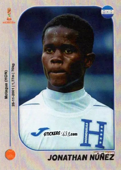 Sticker Jonathan Núñez - World Cup U-20 Poland 2019 n. 176 - Gloria Editions