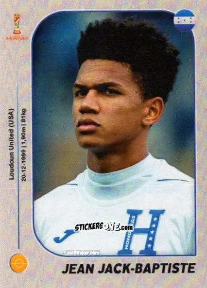 Sticker Jack Jean-Baptiste - World Cup U-20 Poland 2019 n. 178 - Gloria Editions