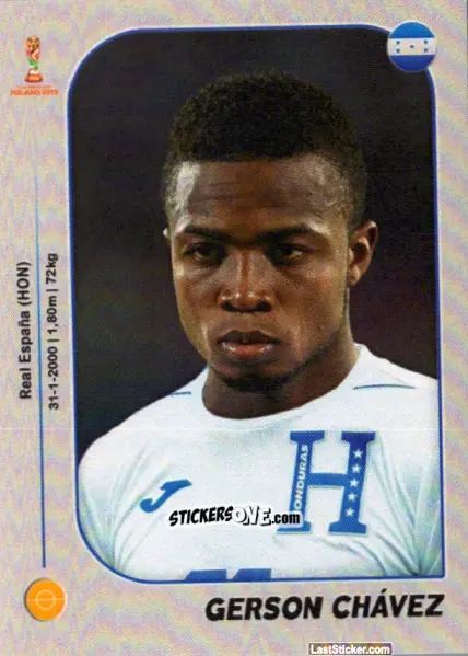 Sticker Gerson Chávez - World Cup U-20 Poland 2019 n. 179 - Gloria Editions