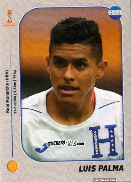 Sticker Luis Palma - World Cup U-20 Poland 2019 n. 182 - Gloria Editions