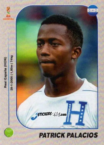 Sticker Patrick Palacios - World Cup U-20 Poland 2019 n. 186 - Gloria Editions
