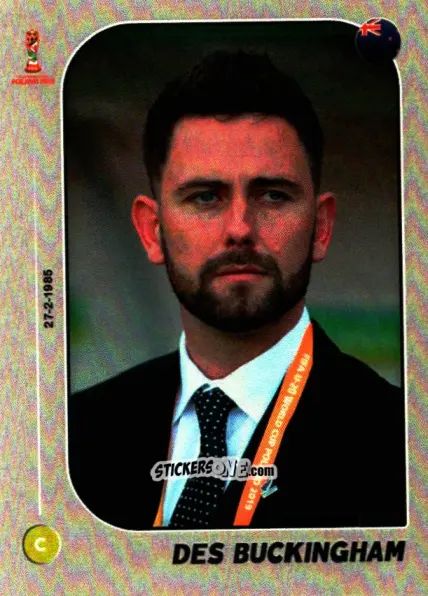 Sticker Coach: Des Buckingham - World Cup U-20 Poland 2019 n. 188 - Gloria Editions
