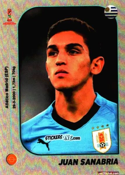 Sticker Juan Sanabria - World Cup U-20 Poland 2019 n. 218 - Gloria Editions