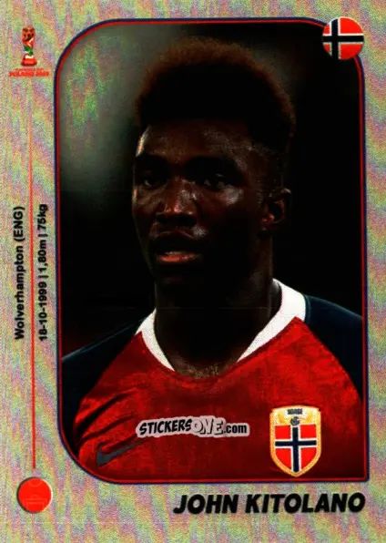 Sticker John Kitolano - World Cup U-20 Poland 2019 n. 232 - Gloria Editions