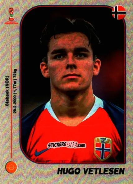 Figurina Hugo Vetlesen - World Cup U-20 Poland 2019 n. 237 - Gloria Editions