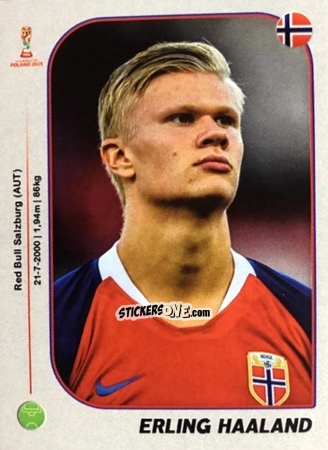 Figurina Erling Haaland - World Cup U-20 Poland 2019 n. 242 - Gloria Editions