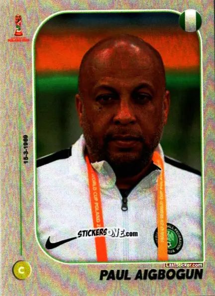 Sticker Coach: Paul Aigbogun - World Cup U-20 Poland 2019 n. 264 - Gloria Editions