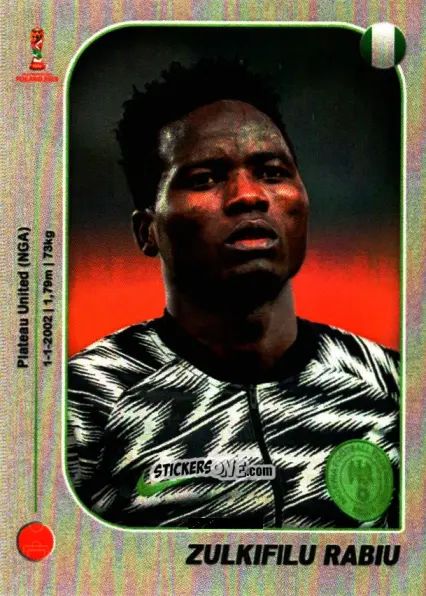 Sticker Zulkifilu Rabiu - World Cup U-20 Poland 2019 n. 267 - Gloria Editions