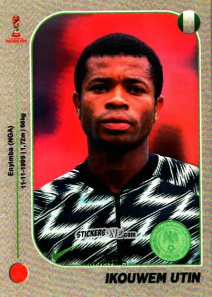 Sticker Ikouwem Utin - World Cup U-20 Poland 2019 n. 268 - Gloria Editions
