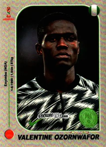 Sticker Valentine Ozornwafor - World Cup U-20 Poland 2019 n. 270 - Gloria Editions