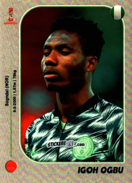 Sticker Igoh Ogbu - World Cup U-20 Poland 2019 n. 271 - Gloria Editions