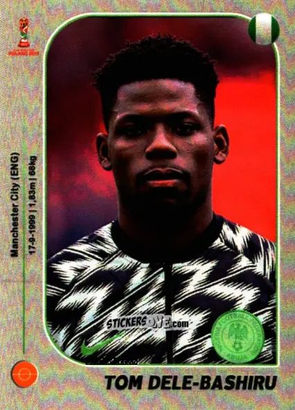 Sticker Tom Dele-Bashiru - World Cup U-20 Poland 2019 n. 273 - Gloria Editions