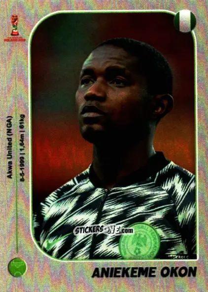 Sticker Aniekeme Okon - World Cup U-20 Poland 2019 n. 277 - Gloria Editions