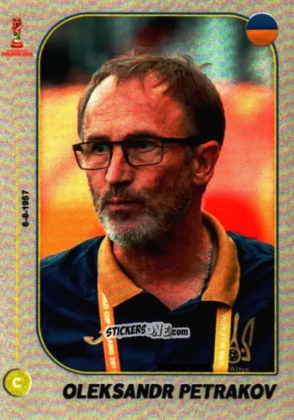 Sticker Coach: Oleksandr Petrakov - World Cup U-20 Poland 2019 n. 283 - Gloria Editions
